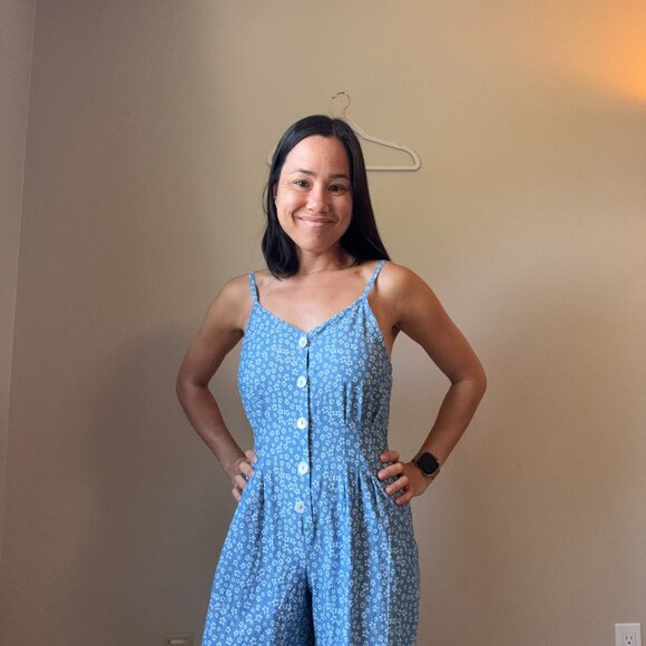 MP|D Light Blue Flowery Romper - Picture 1 of 11